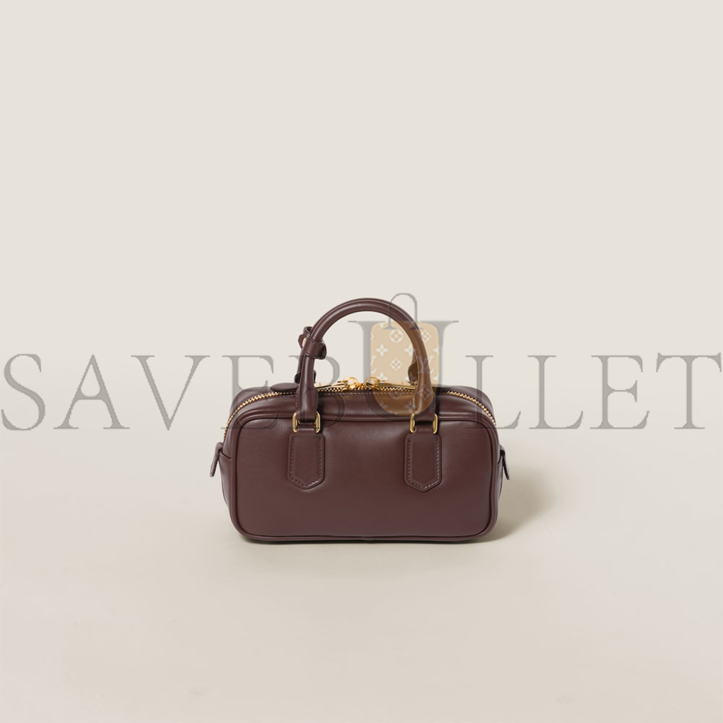 MIUMIU ARCADIE LEATHER BAG 5BB142 (22*10.5*7.5cm)